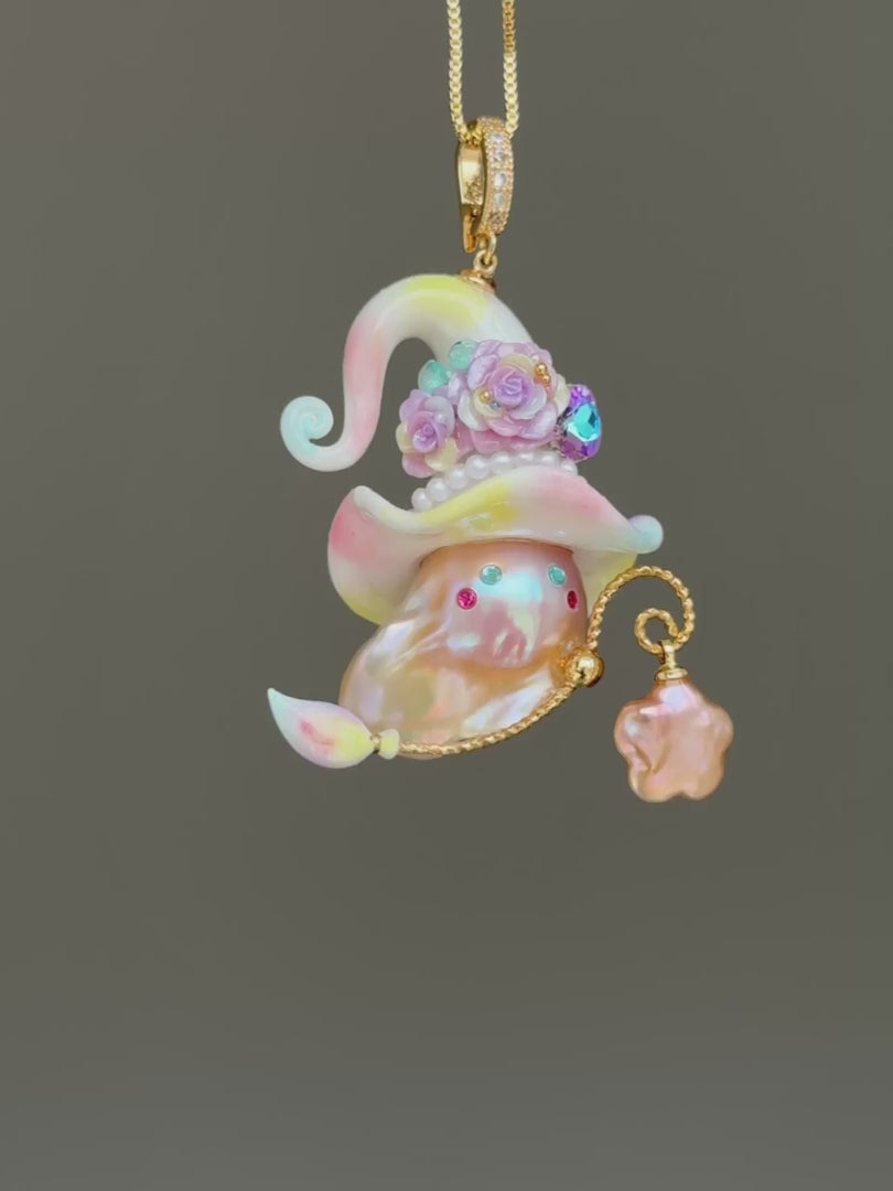 Pastel Rainbow Daydream Baroque Pearl Necklace SKUE162