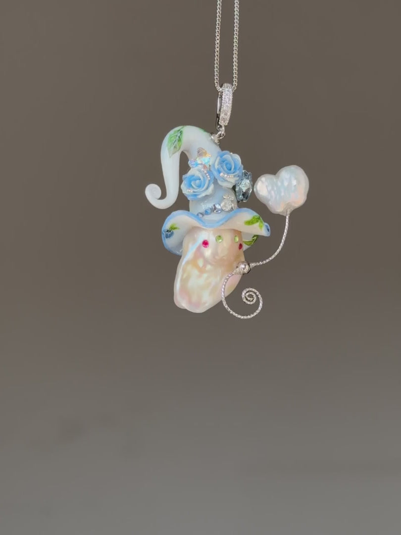 Blueberry Bloom Baroque Pearl Necklace SKUE1504