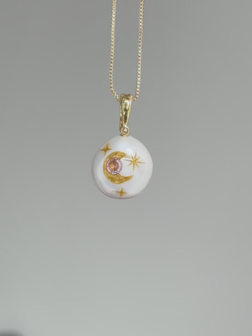 Moonwish Button Baroque Pearl Necklace SKUO9