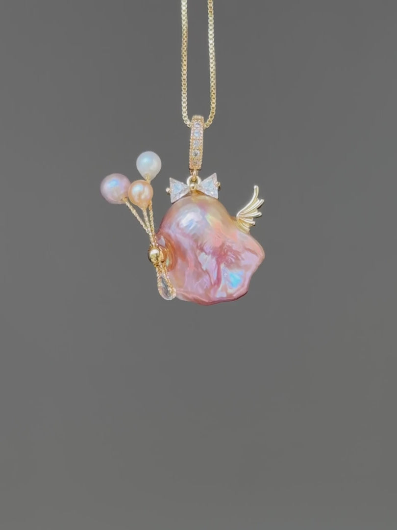 Rosé Aurora Baroque Pearl Necklace SKUE1508