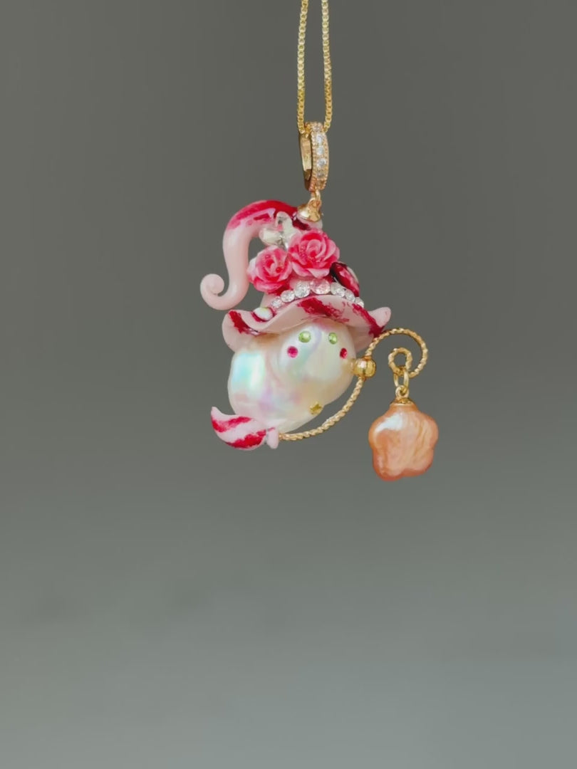 Bloodshot Eye Witch Baroque Pearl Necklace SKUE460