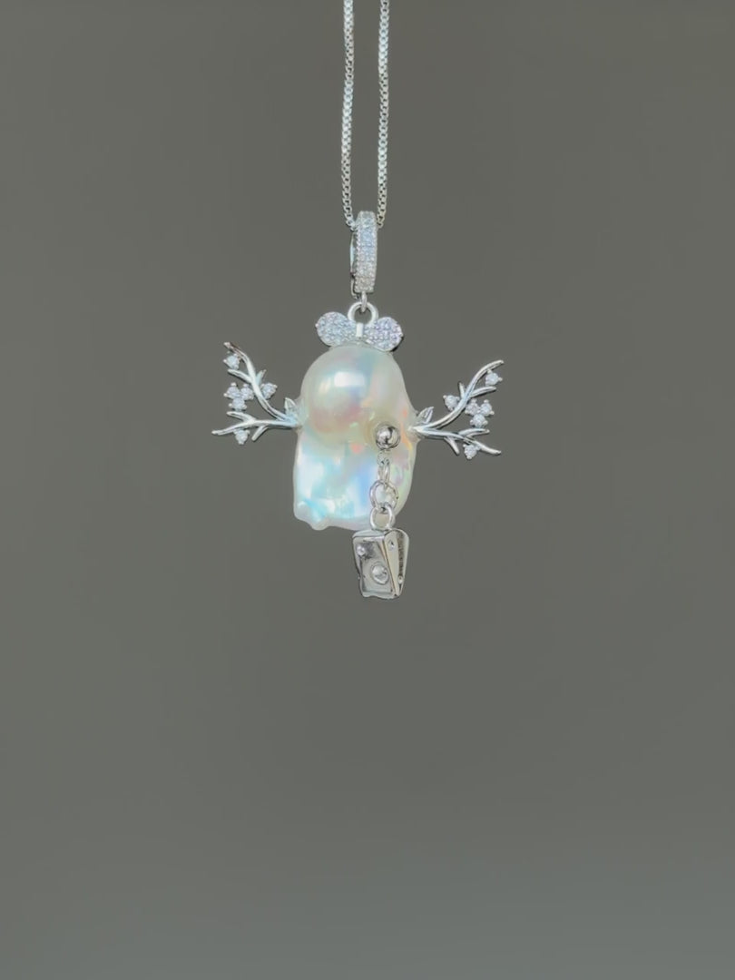 Cheese Fairy Sprite Baroque Pearl Necklace SKUE1170