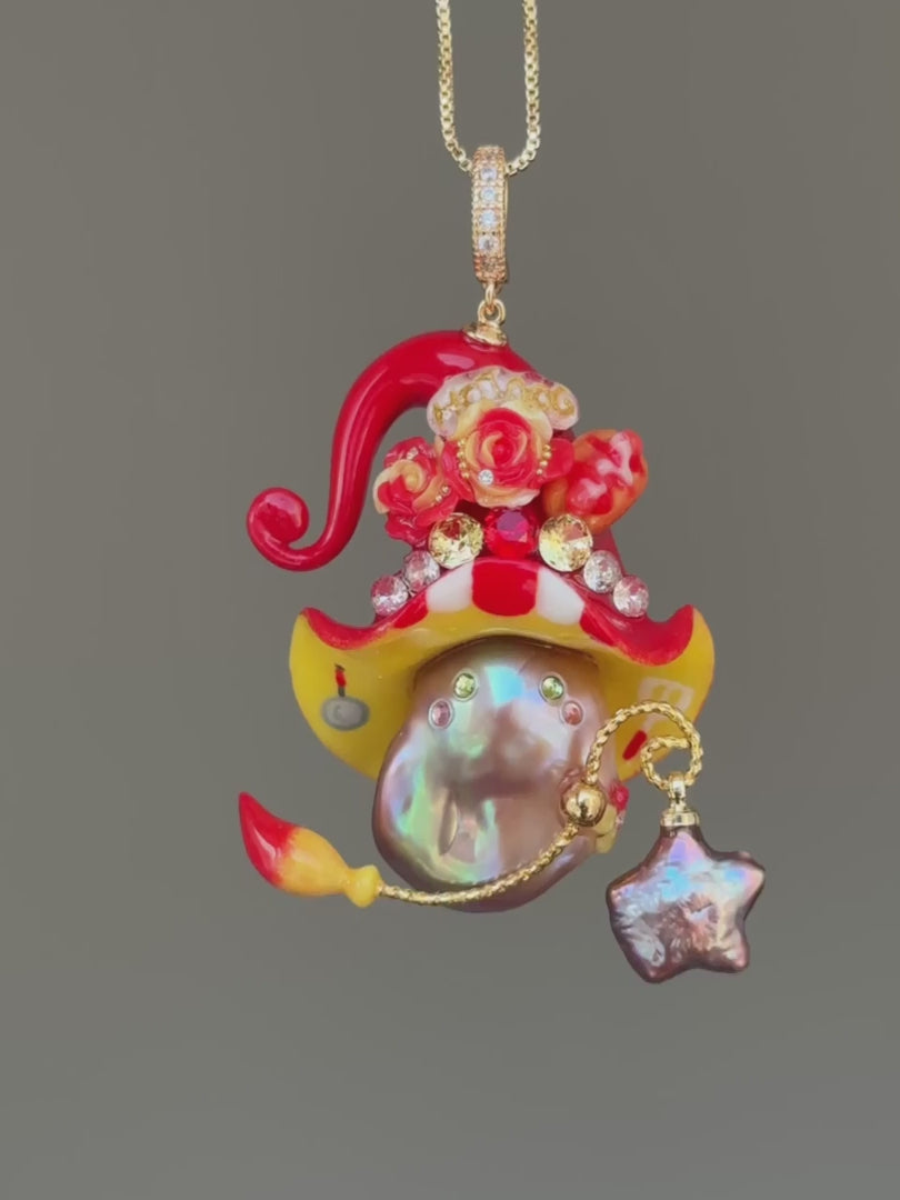 Hot Dog Stand Sprite Baroque Pearl Necklace SKU195P294